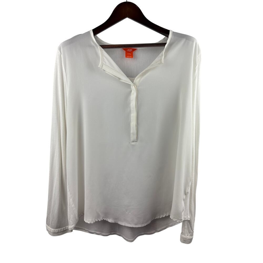 Women’s Joe Fresh XL White Long Sleeve Blouse